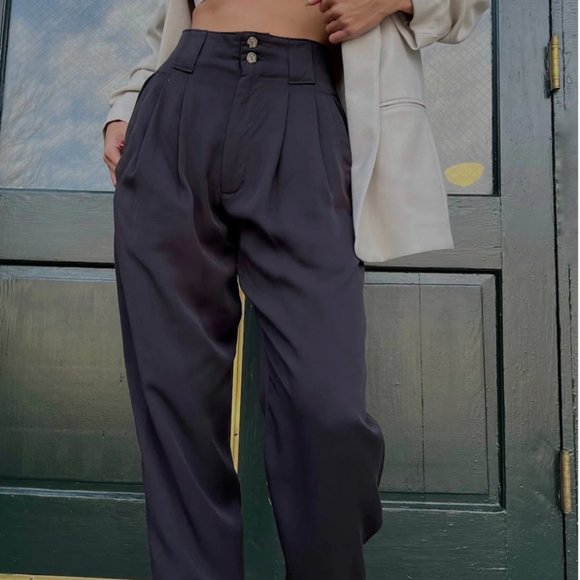 Na Nin Townes Rayon Twill Trouser Black - Picture 3 of 3